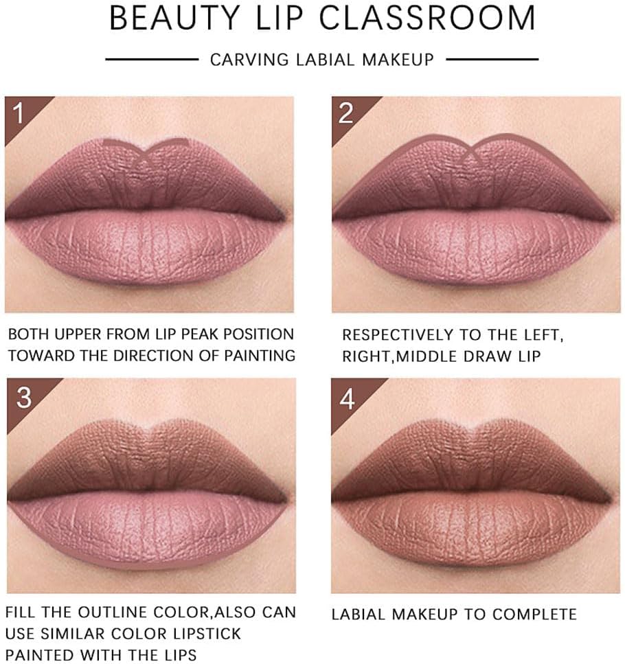 Eveline Beauty Lipstick Pencils ( Pack of 12 ) – Smooth Matte Color for All-Day Glam