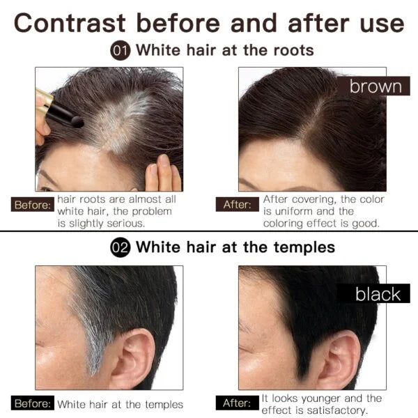 2 in 1 Long Lasting + Water Proof Hair Comb Dye Pen