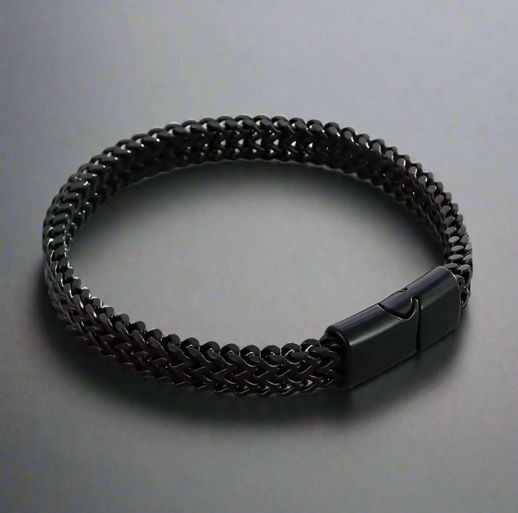 Foxtail Chain Bracelet Black For Men
