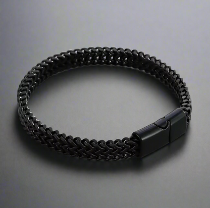 Foxtail Chain Bracelet Black For Men