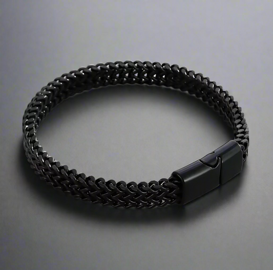 Foxtail Chain Bracelet Black For Men