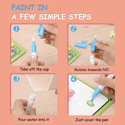Reusable Magic Water Painting Book  (SET OF 2)😳😳
