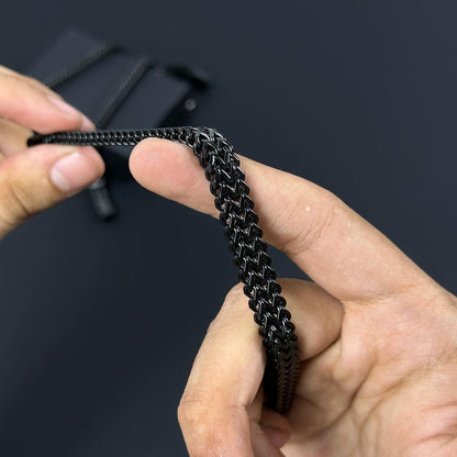 Foxtail Chain Bracelet Black For Men