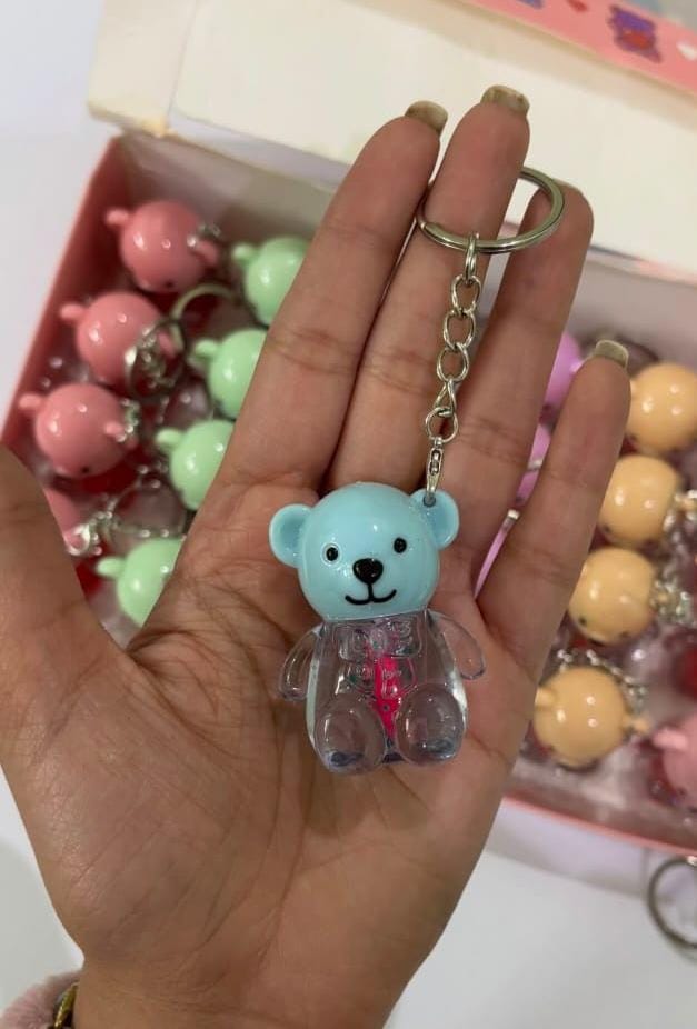 Teddy bear  Lip gloss Key Chain