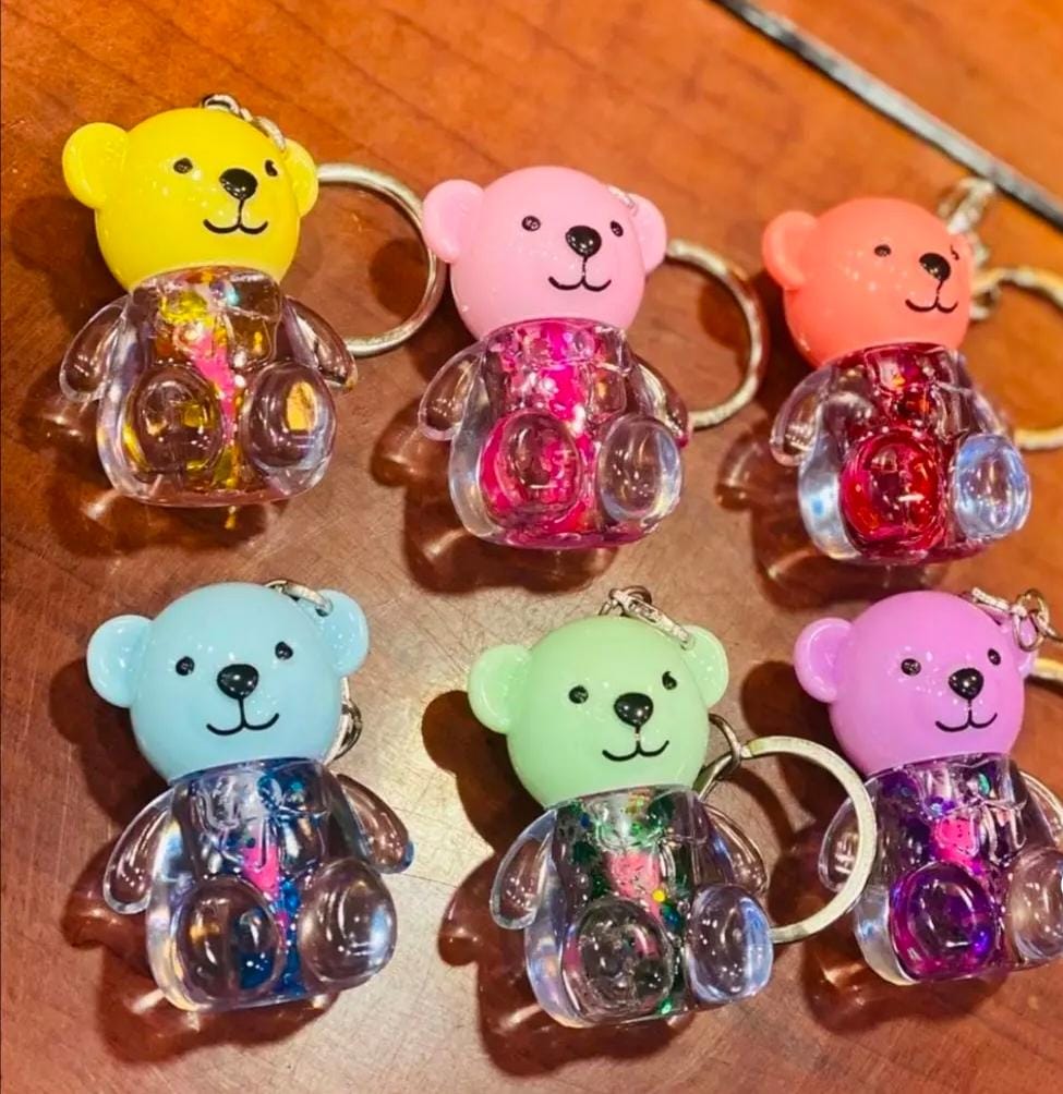 Teddy bear  Lip gloss Key Chain